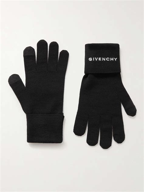 givenchy wool gloves|Monogram 72 gloves in wool .